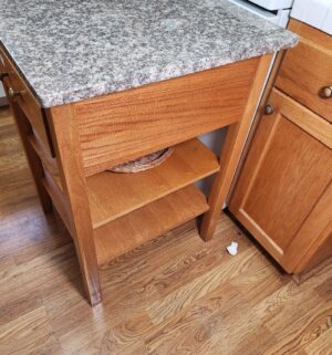 d24- Granite Top Kitchen Island. Great Shape - Image 4