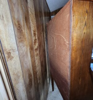 pa15- Solid Oak Drop Front Desk. Great Shape - Image 4