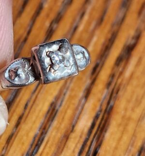 pa113- 14kt gold Rings with diamond stone - Image 3
