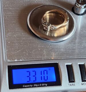 pa113- 14kt gold Rings with diamond stone - Image 5