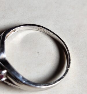 pa114- 10kt platinum over gold ring - Image 3