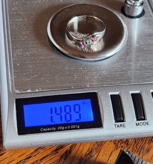 pa114- 10kt platinum over gold ring - Image 4