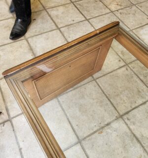 m45- vintage glass top end table - Image 3