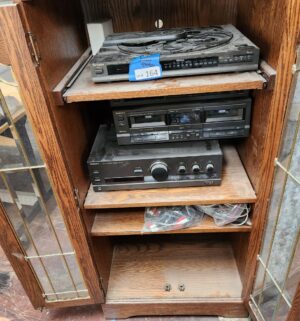 n165- Oak Stereo Cabinet - Image 3