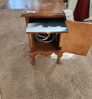 o110- Vintage Phone Table - Image 3