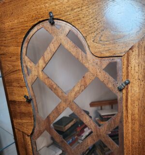 p128- Tall Curio Cabinet. Removable Lattice & Glass - Image 3