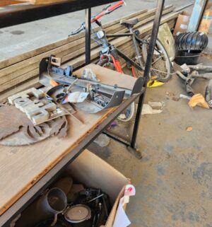 x34- Metal/Wood Shelving Unit. 1 Piece - Image 3