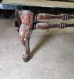 x80- HEAVY Glass Top Coffee Table - Image 3