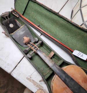 x112- Vintage Antonius Stradiuarius Violin. Made in Germany - Image 3