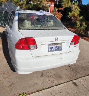 po1201- 2005 Honda Civic 4-Cyl, 1.7 Liter. Value Sedan 4D. FWD. Automatic. SOLD w/ PINK SLIP! - Image 4