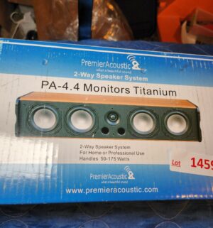 po1459- Premier Acoustic PA-4.4 Monitors Titanium. Sealed - Image 2