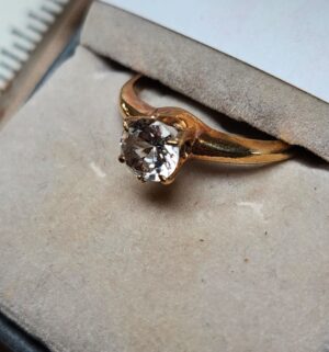 po1495- 10kt Gold Filled Ring w/ CZ Diamond Stone - Image 3