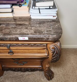f54- Bombay 2 Drawer Night Stand. Stunning Condition - Image 3