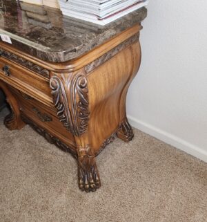 f54- Bombay 2 Drawer Night Stand. Stunning Condition - Image 4