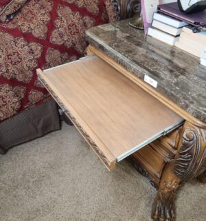 f54- Bombay 2 Drawer Night Stand. Stunning Condition - Image 6