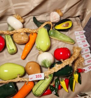 p103- Vintage Hanging Ceramic Vegetables - Image 3