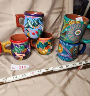 p111- hand painted mugs from Mexico - Image 3