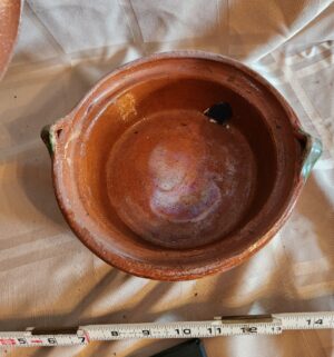 p118- Small Tonala Terracotta Covered Dish - Image 3