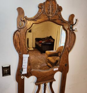 p133- Vintage Hall Tree w/ Storage - Image 4