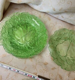 o80- Green Depression Glass Plates - Image 3