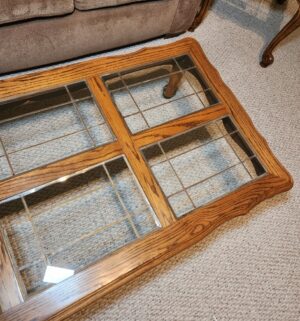 o140- Glass Top Coffee Table - Image 3