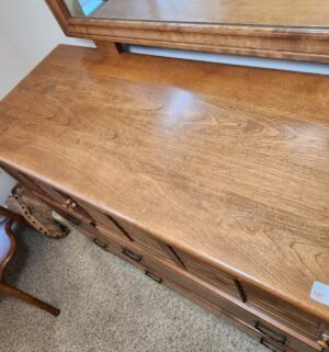 q44- Mid Century Solid Birch Long Dresser by Morris - Image 3