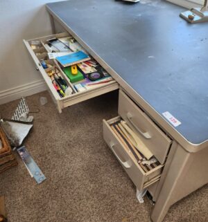 q129- Antique Tank Desk - Image 4