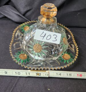 q403- Glass Butter Dish Early 1900s - Image 1
