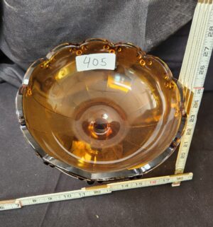 q405- Amber Indiana Glass Fruit Bowl - Image 2
