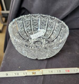 q425- Antique Cut Crystal Bowl - Image 1