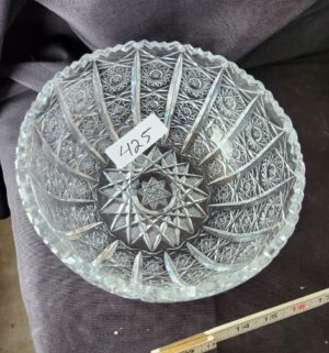 q425- Antique Cut Crystal Bowl - Image 2