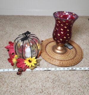 f144- Glass Vases, Tray