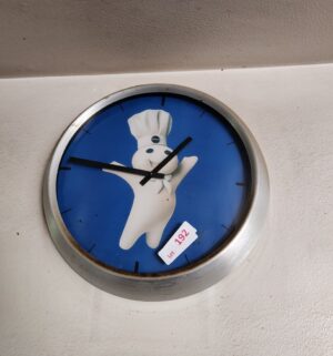 v192- 14 inch pilsbury doughboy clock