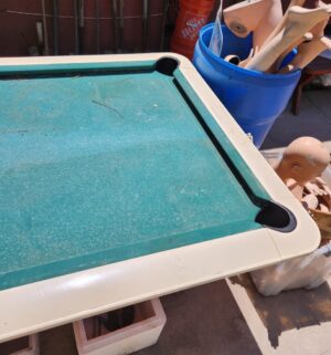 v201- Tempo Outdoor Pool Table w/ cue balls. Size 7x4 - Image 4