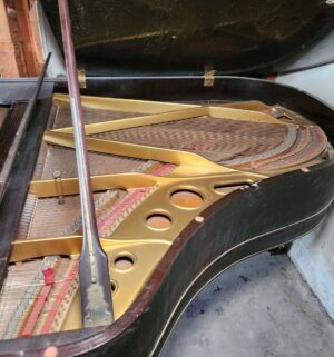 v210- Antique Bush & Gerts Chicago Grand Piano. In Garage - Image 6