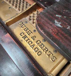 v210- Antique Bush & Gerts Chicago Grand Piano. In Garage - Image 7
