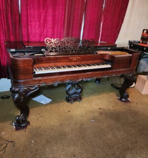 v229- Stunning Steinway & Sons Victorian Square Grand Piano. Original 1870s. Brazilian Rosewood - Image 3