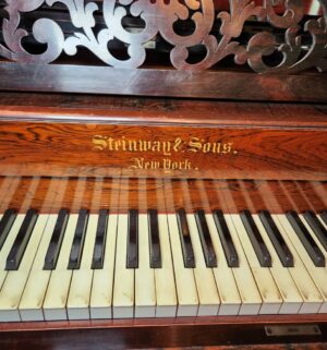 v229- Stunning Steinway & Sons Victorian Square Grand Piano. Original 1870s. Brazilian Rosewood - Image 4