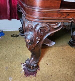 v229- Stunning Steinway & Sons Victorian Square Grand Piano. Original 1870s. Brazilian Rosewood - Image 5