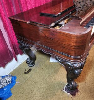 v229- Stunning Steinway & Sons Victorian Square Grand Piano. Original 1870s. Brazilian Rosewood - Image 6