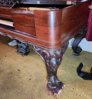 v229- Stunning Steinway & Sons Victorian Square Grand Piano. Original 1870s. Brazilian Rosewood - Image 7