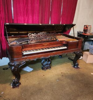 v229- Stunning Steinway & Sons Victorian Square Grand Piano. Original 1870s. Brazilian Rosewood - Image 18
