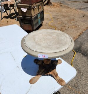 a18- Antique Iron Stool - Image 3