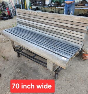 a280- Large Park Bench. Iron Legs. Excellent Condition