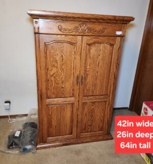 z5- Large 1 piece computer armoire