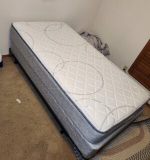 z13- very clean twin bed set w/ frame