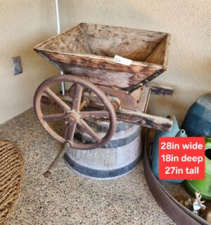 z42- Antique 1800s Fruit Crusher for Grapes/Apples. Winemaking