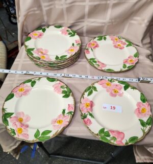 d19- 8inch Plates. Franciscan Desert Rose