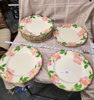 d20- 10 inch dinner plates. Franciscan Desert Rose