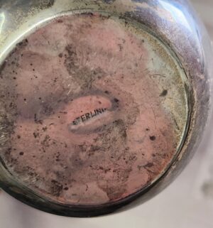 d44- Antique Sterling Silver Glass - Image 3